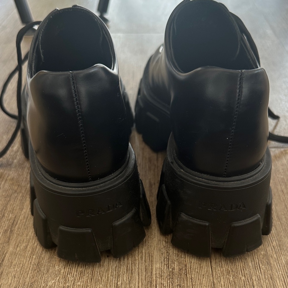 Prada Women’s monolith Black Oxford Shoes 6.5 36.5 - Picture 6 of 6